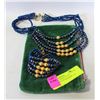 Image 1 : ESTATE BLUE NECKLACE & BRACELET TOGETHER