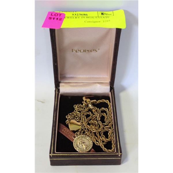 ESTATE JEWELRY IN BOX-ESTATE