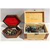 Image 1 : 2 JEWELRY BOXES OF ASSORTED ESTATE JEWELRY