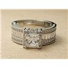 Image 1 : 11) SQUARE CUT CZ CENTRE STONE WITH CLEAR CZ