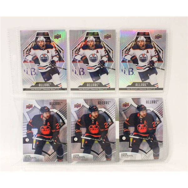 6 LEON DRAISAITL ALLURE REFRACTOR CARDS