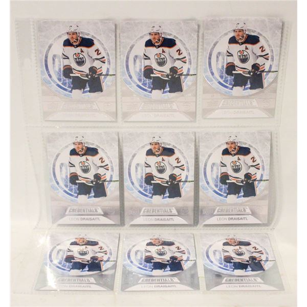 9 CREDENTIALS LEON DRAISAITL FOIL CARDS