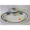 Image 1 : ANTIQUE TURKEY PLATTER & MILK JUG (JUG HAS SMALL