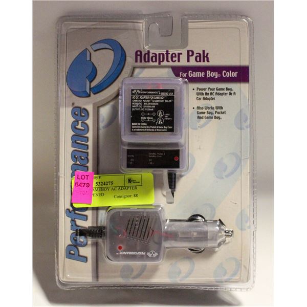 VINTAGE GAMEBOY AC ADAPTER PACK UNOPENED