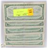 Image 2 : FIVE 1954 $1 NOTES