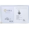 Image 2 : #2603-1.00 CT GRA CERTIFIED ROUND BRILLIANT CUT