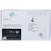 Image 2 : #2600-1.00 CT GRA CERTIFIED ROUND BRILLIANT CUT