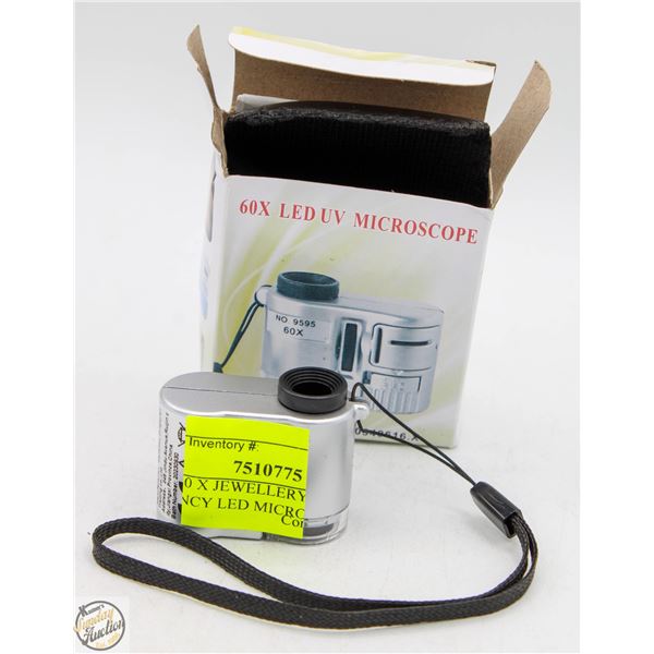 #2676- 60 X JEWELLERY AND CURRENCY LED MICROSCOPE