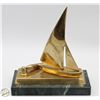 Image 1 : MARBLE & BRASS DESK PEN STAND