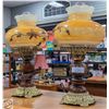 Image 1 : 2 VINTAGE 1975 HURRICANE LAMPS WITH BRONZE