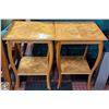 Image 1 : 2 CUSTOM MADE SIDE TABLES 15" X 24"