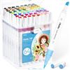 Image 1 : NEW 64 COLORS OHUHU DUAL TIP MARKER PENS