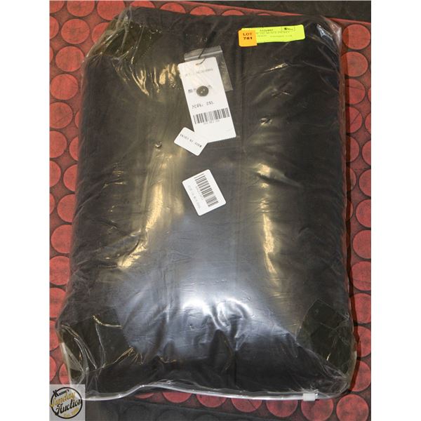 BRAND NEW 2XL BLACK JACKET WITH FAUX FUR HOOD