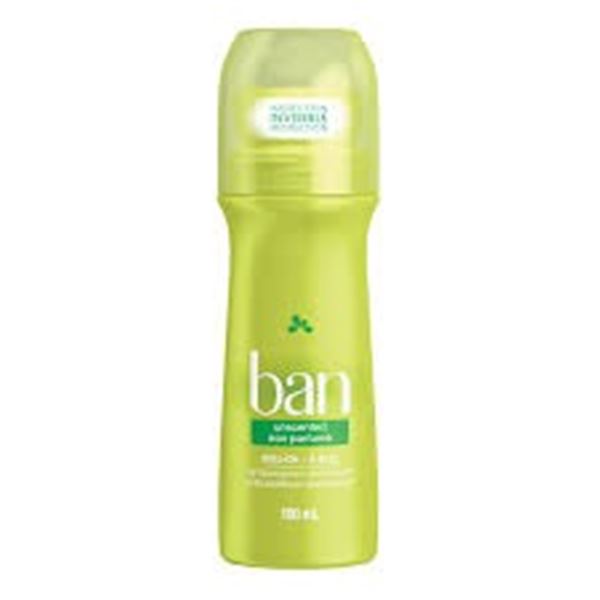 NEW 4 X 100ML BAN UNSCENTED DEODORANT