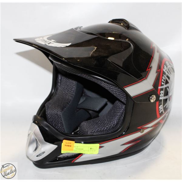 NEW PHX ZONE 3 HELMET BLACK & SKULL YOUTH SZ S