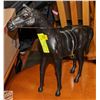 Image 1 : VINTAGE LARGE LEATHER WRAPPED HORSE FIGURINE