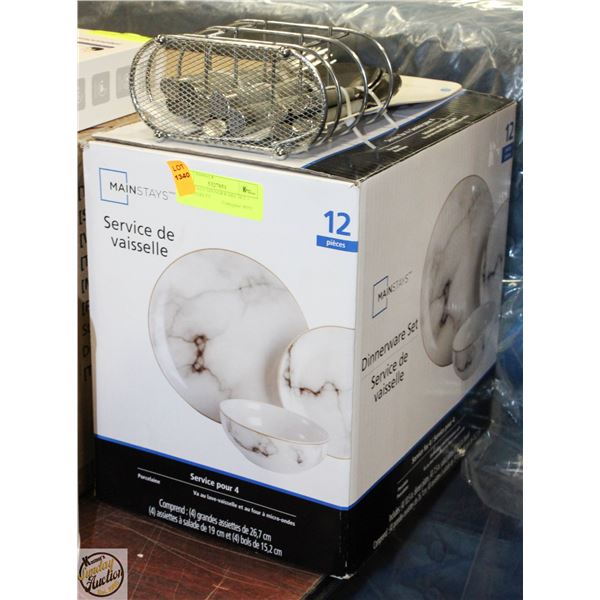 MAINSTAYS DINNERWARE SET + NEW EVERETT