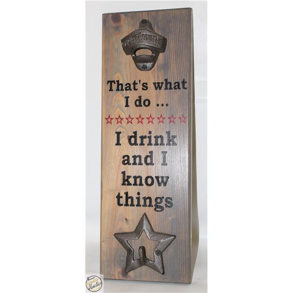 WOODEN DRINK HANGING PLAQUE