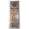 Image 1 : WOODEN DRINK HANGING PLAQUE