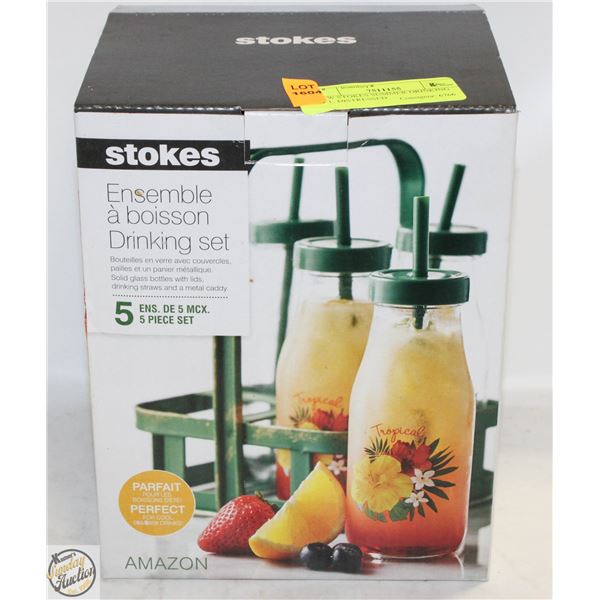 NEW STOKES SUMMER DRINKING SET, DISTRESSED