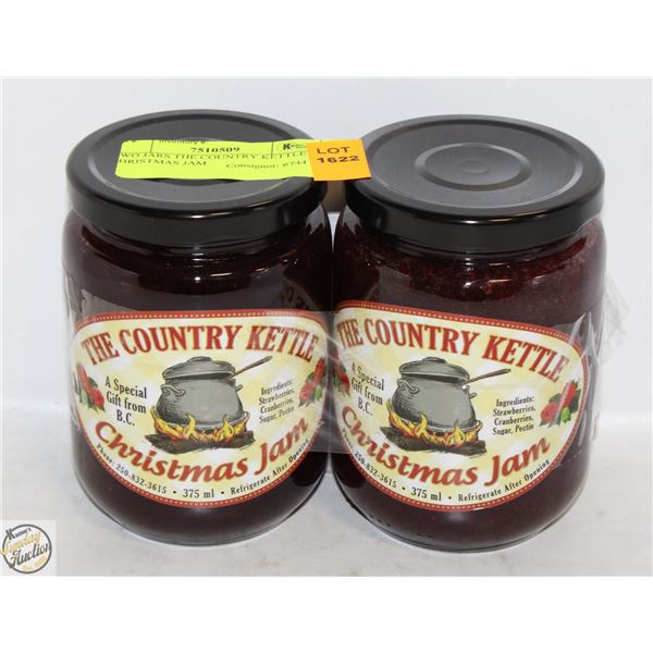 TWO JARS THE COUNTRY KETTLE BLACKBERRY JAM