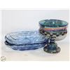 Image 1 : INDIANA GLASS BLUE CARNIVAL GLASS CROWN