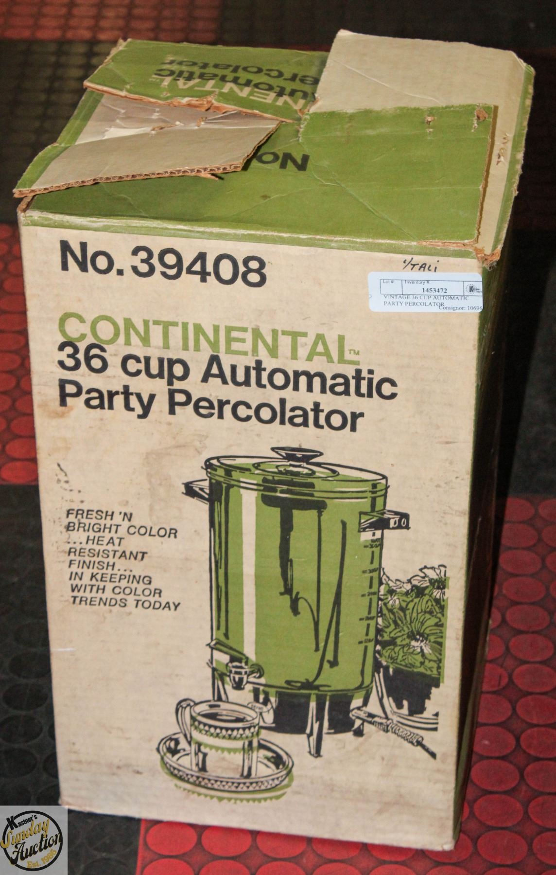 VINTAGE 36 CUP AUTOMATIC PARTY PERCOLATOR
