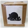 Image 1 : NEW 16PC BLACK DINNERWARE SET IN BOX (ARORA