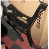 Image 1 : SET OF VINTAGE CAST METAL BENCH ENDS