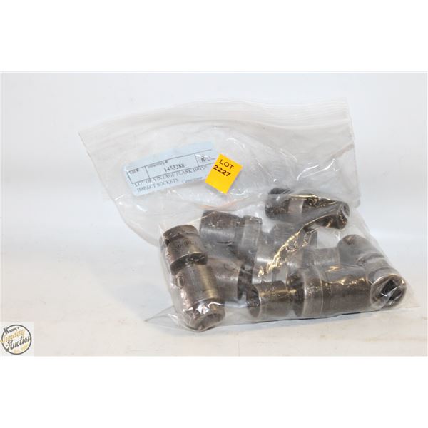LOT OF VINTAGE FLANK DRIVE IMPACT SOCKETS