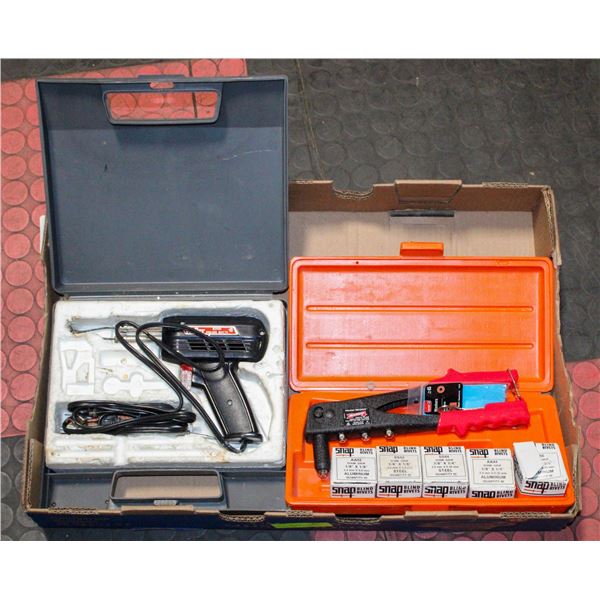 NEW ARROW SNAP RIVIT SET AND SOLDERING IRON