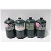 Image 1 : LOT OF 4 MINI GREEN FULL PROPANE TANKS