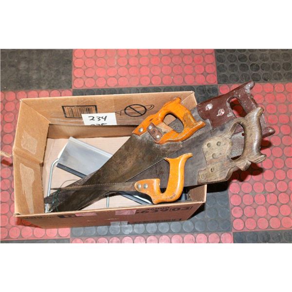 LOT OF VARIOUS SAWS – ASSORTED TYPES