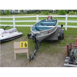 1973 Alumacraft Boat,Motor & Trailer