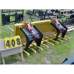 Twin cyl grapple bucket