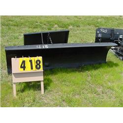 Snow plow for skidloader