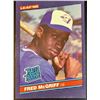 Image 1 : 1986 LEAF FRED McGRIFF (HOF) ROOKIE CARD