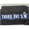 Image 1 : Third Ave S.W Porcelain Street Sign 4 1/2" x 22" 