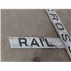 Image 2 : Railway Crossing Painted Wood Very Old 76" Each 
