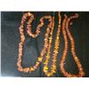 Image 1 : Polished  & Rough cut amber necklaces A