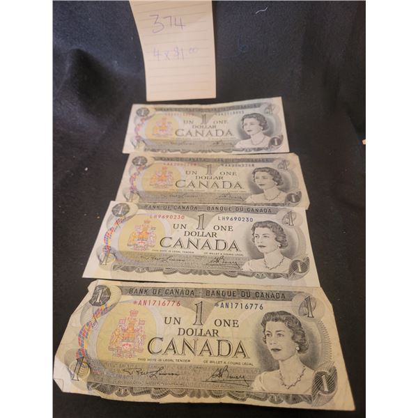 $1.00 Canadian Bills A