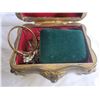 Image 4 : Vintage Cast Metal Jewelry Box & More A