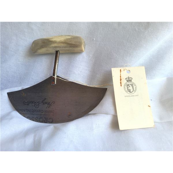 Vintage Reindeer Horn Scraper From Greenland A