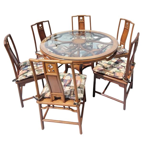 Rosewood Dining Room Table & Chairs C