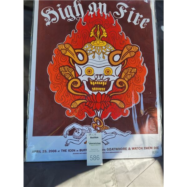 Concert Poster High On Fire Signed & Numbered C