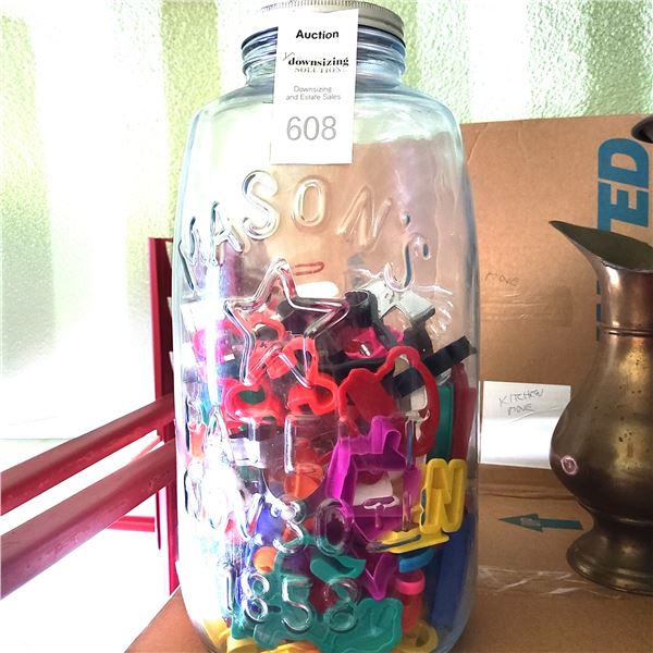 18" Mason Glass Canister A