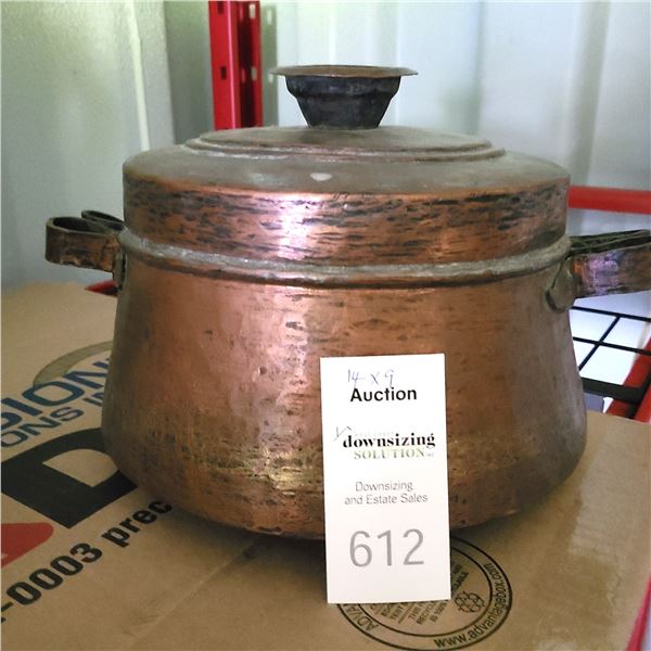 Antique Copper & Tin Lidded Cooker A