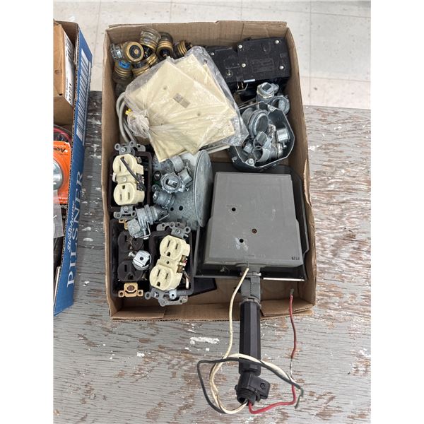 Large collection of electrical fittings and breakers