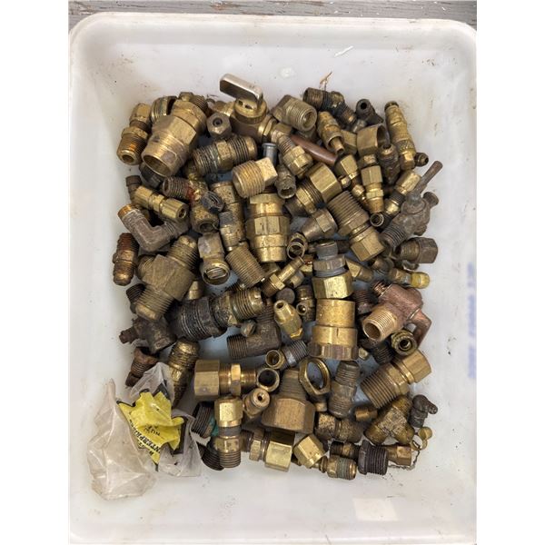 Large number of brass fittings