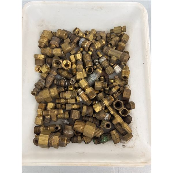 Large number of brass fittings